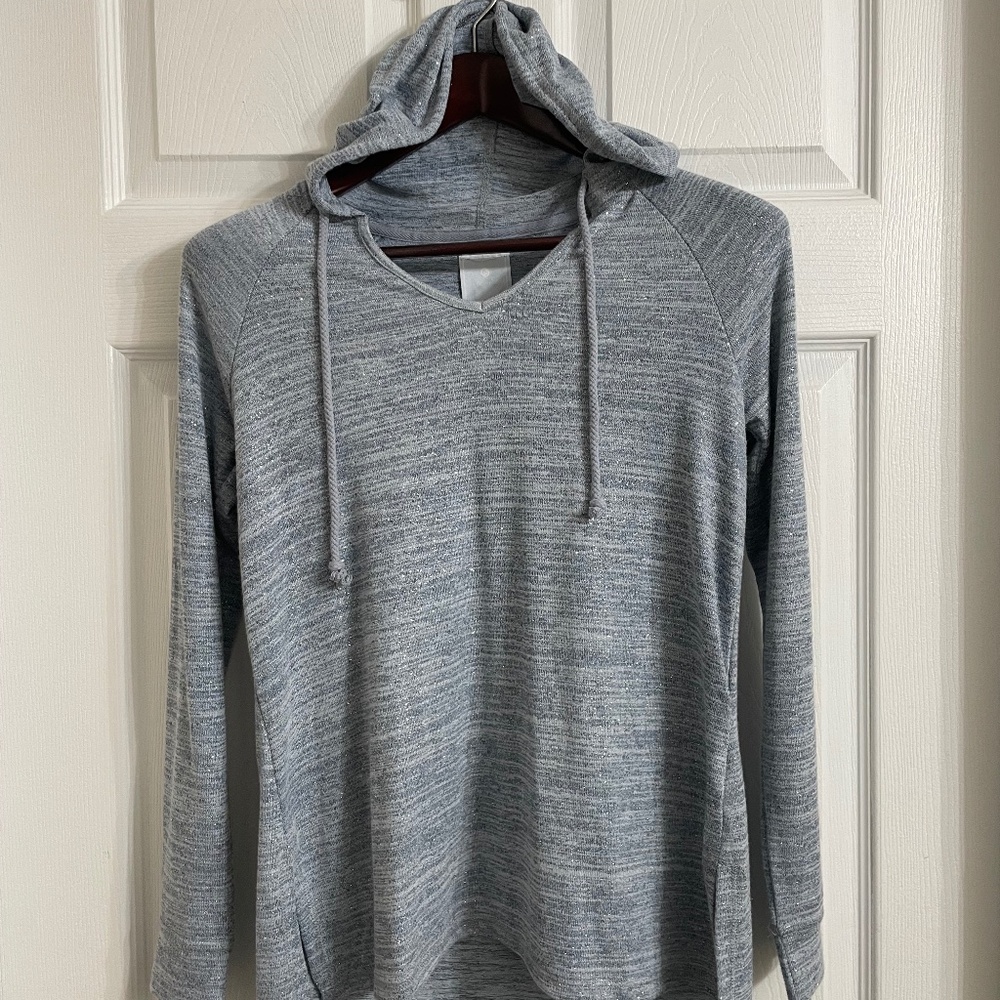 Sunday lightweight sparkle sweater hoodie  size xs